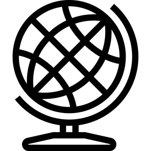 Bildung Globales Standortsymbol Outline Stil — Stockvektor