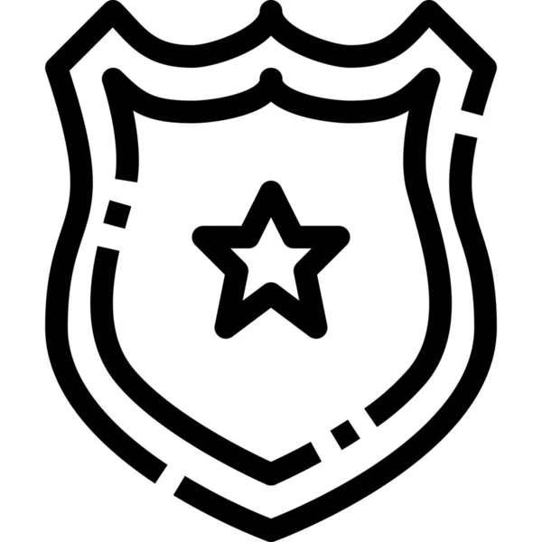 Abzeichen Emblem Umriss Stil — Stockvektor