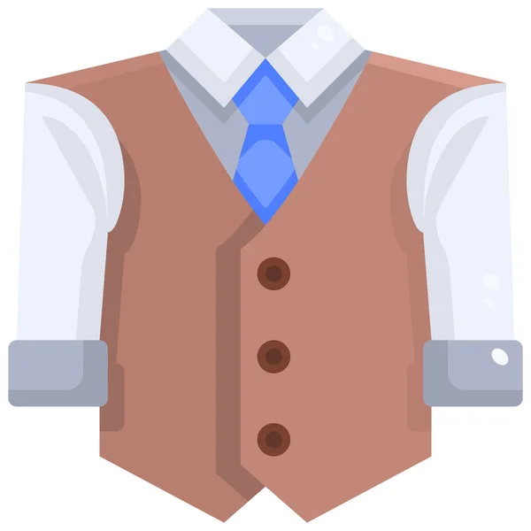 Ropa Moda Masculina Icono Estilo Plano — Vector de stock