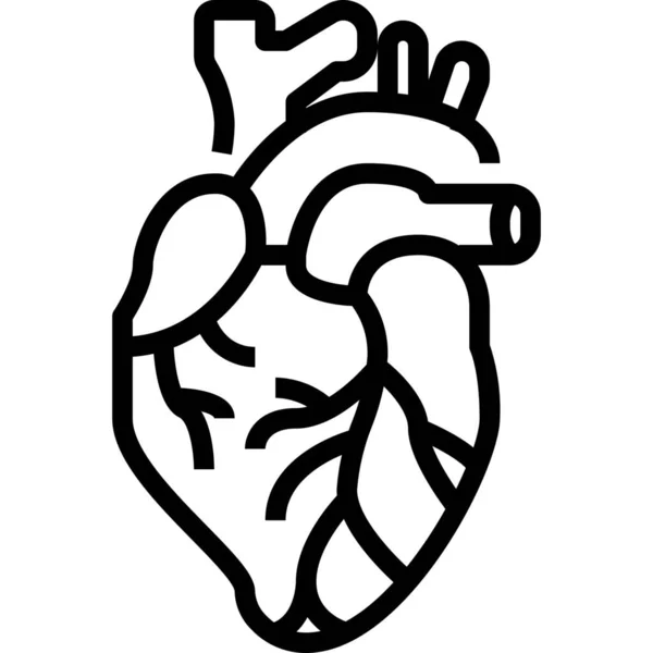 Cardiologia Cardiovascular Ícone — Vetor de Stock