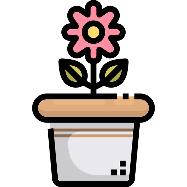 Botanic Flower Nature Icon Spring Category — Stock Vector