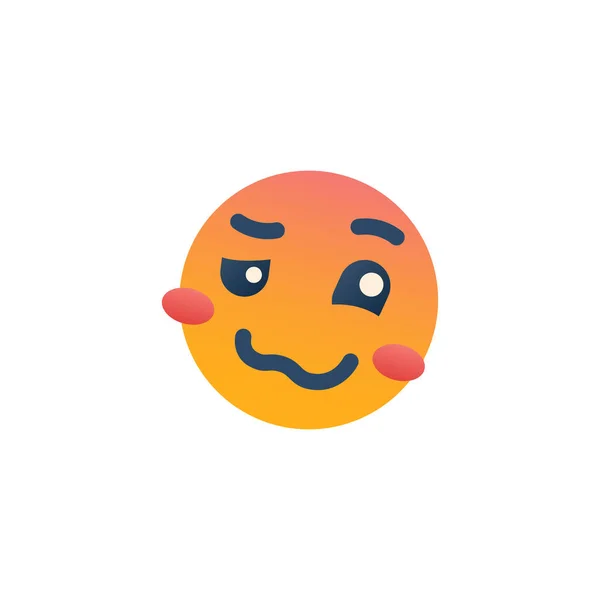 Dronken Emoji Expressie Icoon — Stockvector