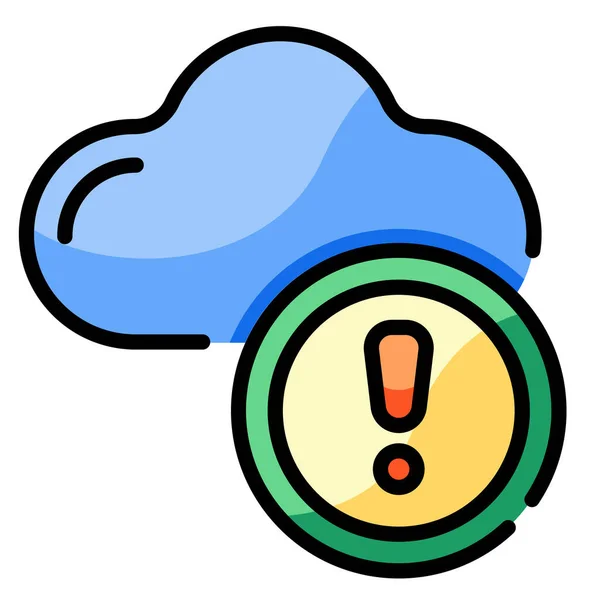 Cloud Foutmelding Pictogram — Stockvector