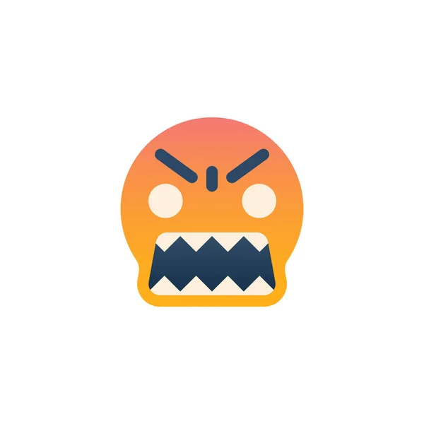 Ikona Ekspresji Mad Emoji — Wektor stockowy