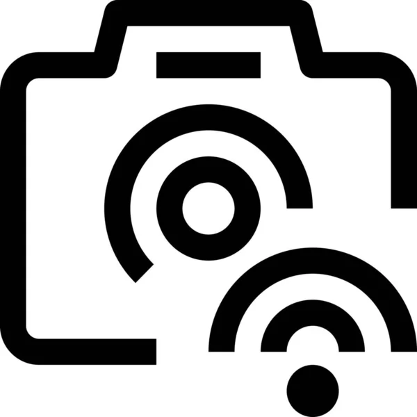 Camera Equipment Image Icon Outline Style — Stock Vector