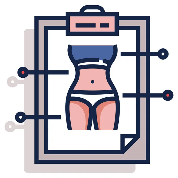 Analizar Análisis Del Icono Del Cuerpo Estilo Contorno Lleno — Vector de stock