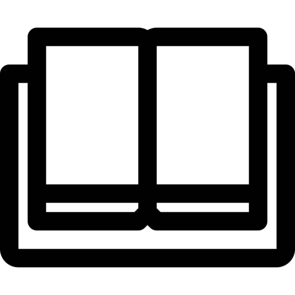 Buch Bücherregal Buchhandlung Ikone Outline Stil — Stockvektor