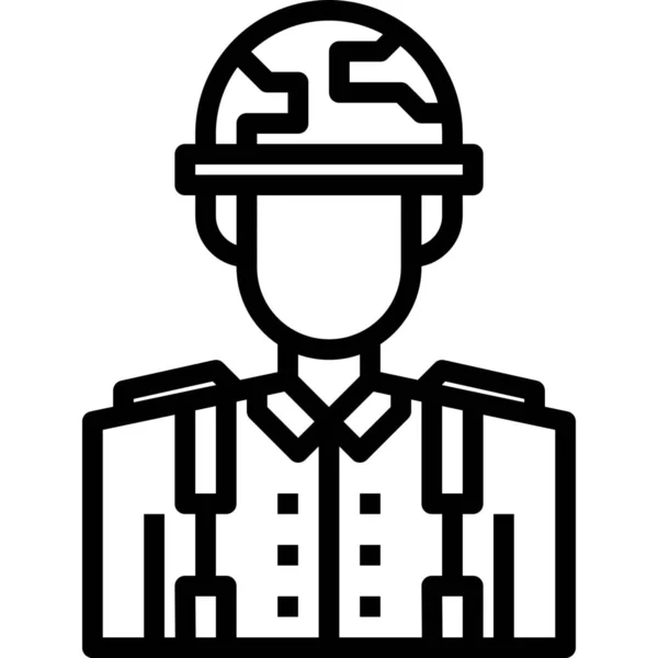 Avatar Hombre Masculino Icono Estilo Esquema — Vector de stock