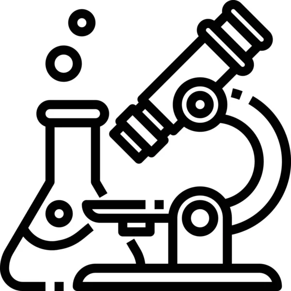 Icône Observation Microscope Biologique — Image vectorielle