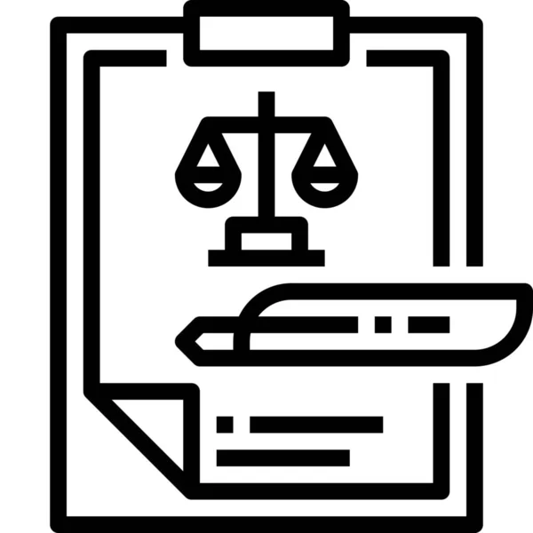 Ikona Dokumentu Umowy Prawnej — Wektor stockowy