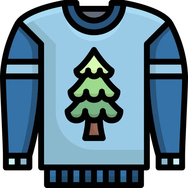 Fashion Sweater Christmas Icon — Stock Vector