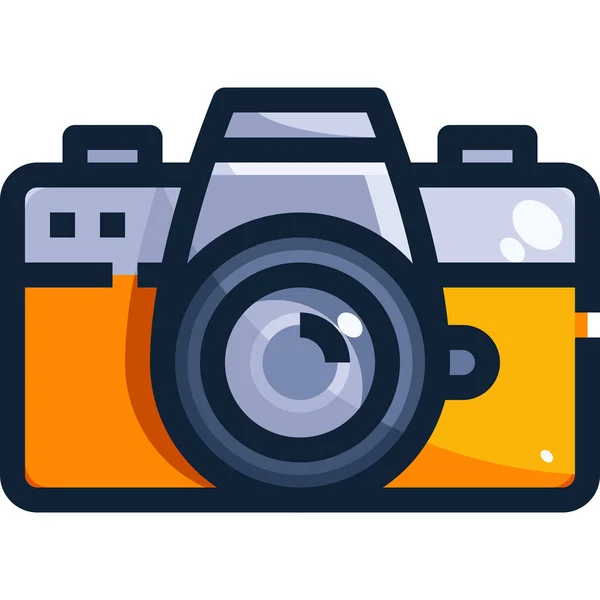 Camera Device Hardware Icon Filled Outline Style — Stock Vector