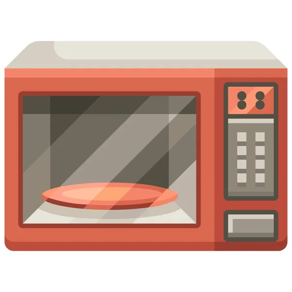 Cooking Electronics Heating Icon Flat Style — Stock Vector