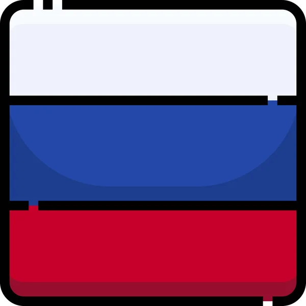 Countty Flagge Nation Symbol Stil Ausgefüllter Umrisse — Stockvektor