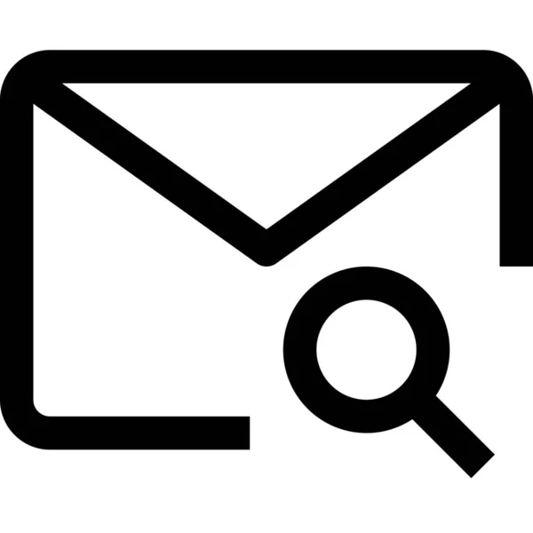 Ikona Komunikacji Biznesowej Mail Stylu Zarys — Wektor stockowy