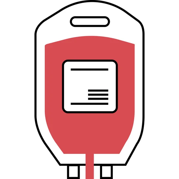 Hastaneler Sağlık Kategorisinde Kan Torbası Ikonu — Stok Vektör