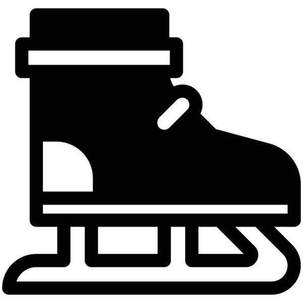 Schuhe Eis Freizeit Ikone — Stockvektor