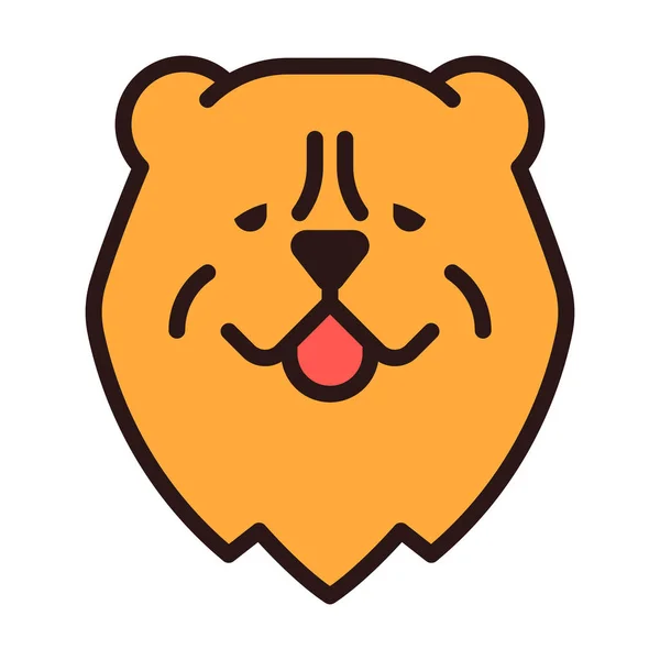 Chow Chow Chow Icon — 스톡 벡터