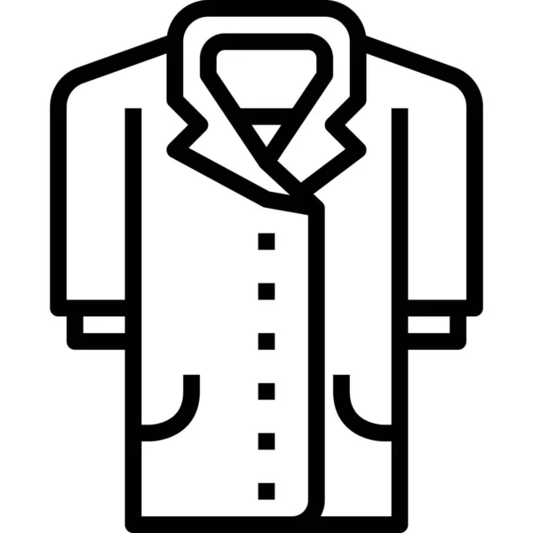 Abrigo Chaqueta Ropa Icono — Vector de stock