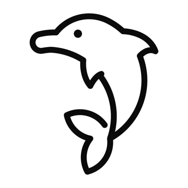动物水族馆海豚图标 — 图库矢量图片