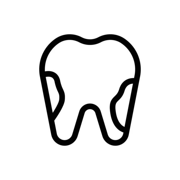 Caries Caries Icono Dental — Vector de stock