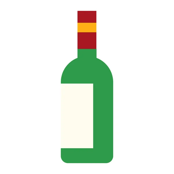 Alcoholic Wine Bottle Restaurant Icon — Stock Vector