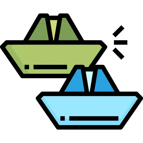 Paper Ship Boat Icon Spring Category — Stock Vector