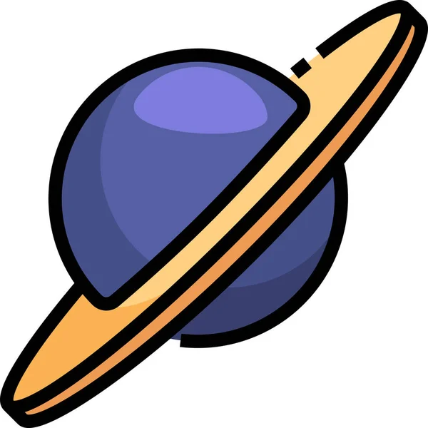Astronomie Planet Saturn Symbol — Stockvektor