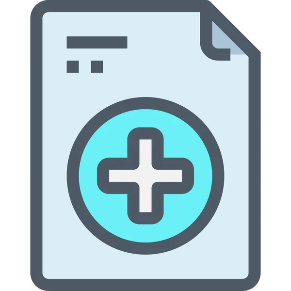 Document File Healthcare Icon Filled Outline Style — Stock Vector