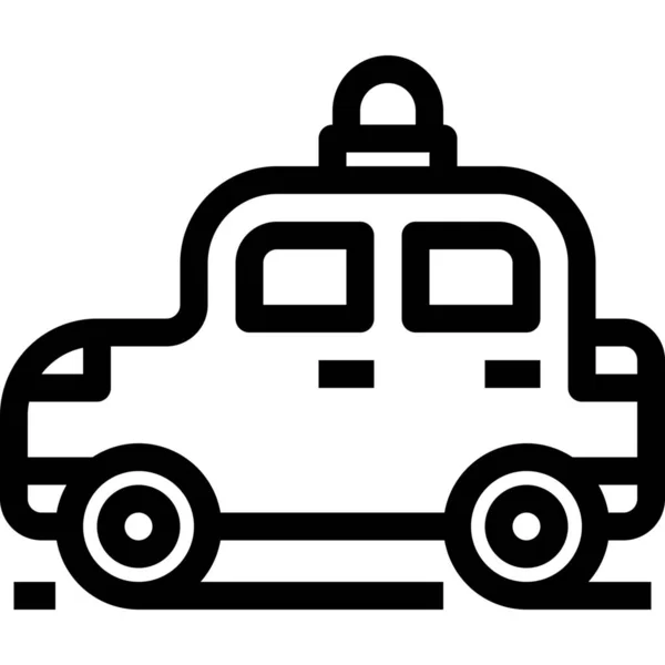 Ikona Transportu Samochodów Anglii Zarysie — Wektor stockowy