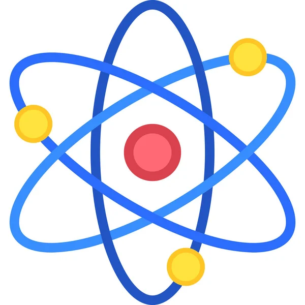 Atomowa Ikona Edukacji Atomowej Kategorii Nauka Badania — Wektor stockowy