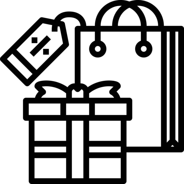 Freitag Geschenk Rabatt Symbol — Stockvektor