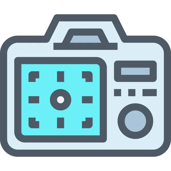 Cam Camera Device Icon Filled Outline Style — Stock Vector