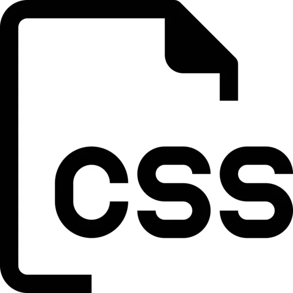 Achive Css Εικονίδιο Εγγράφου Στυλ Περίγραμμα — Διανυσματικό Αρχείο