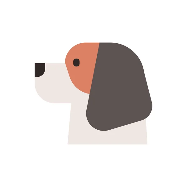 Beagle Ras Hund Ikon Platt Stil — Stock vektor