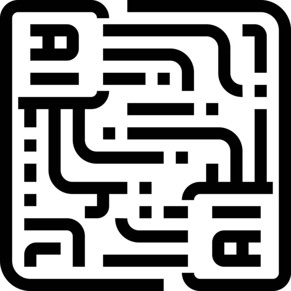 Иконка Вычислительной Техники Стиле Outline — стоковый вектор
