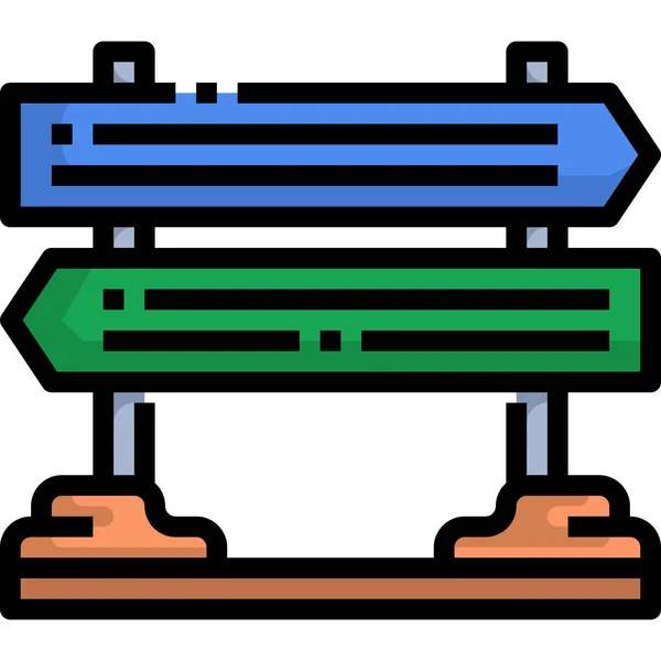 Guidepost Plats Kartor Ikon — Stock vektor