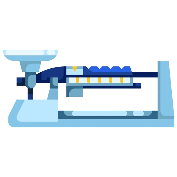 科学研究部門の食料品スケールのアイコンのバランスをとる — ストックベクタ