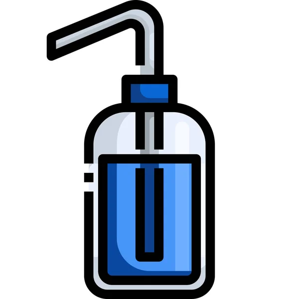 Botella Química Química Icono — Vector de stock