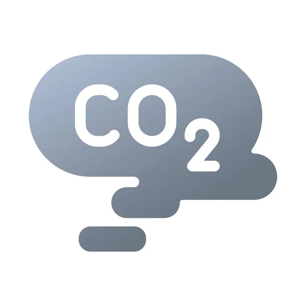 Ikona Dwutlenku Węgla Środowisku Co2 Gładkim Stylu — Wektor stockowy