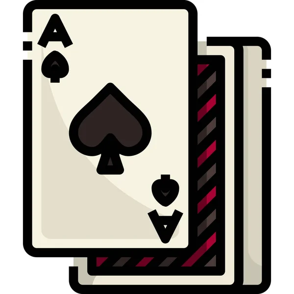 Κάρτα Καζίνο Διαμάντια Εικονίδιο Στην Κατηγορία Παιχνίδια Gaming — Διανυσματικό Αρχείο