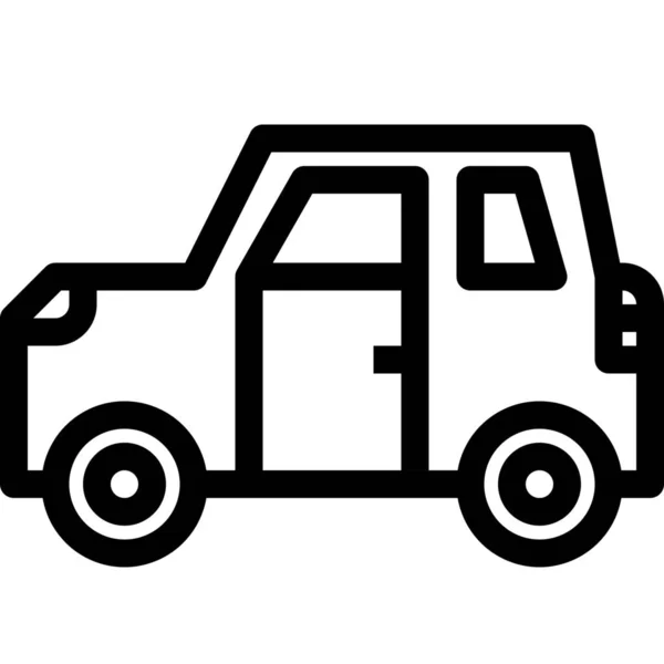 Car Familycar Small Icon Outline Style — 스톡 벡터