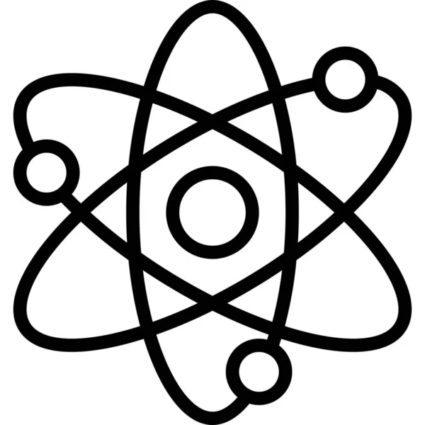 Atómico Icono Educación Categoría Ciencia Investigación — Vector de stock