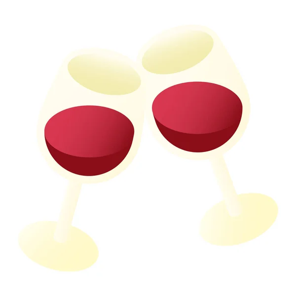 Wino Dopingować Ślub Ikona — Wektor stockowy