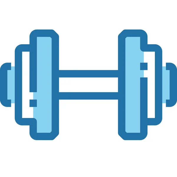 Cardio Dumbbell Gym Icon Filled Outline Style — Stock Vector
