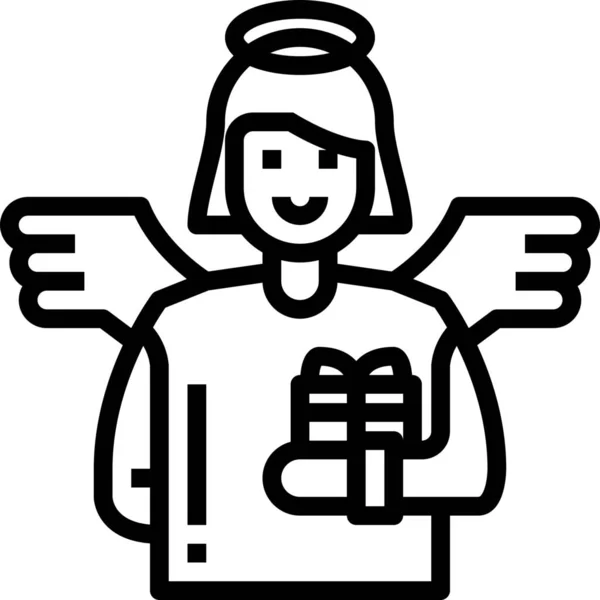 Xmas Angel Icon — 스톡 벡터