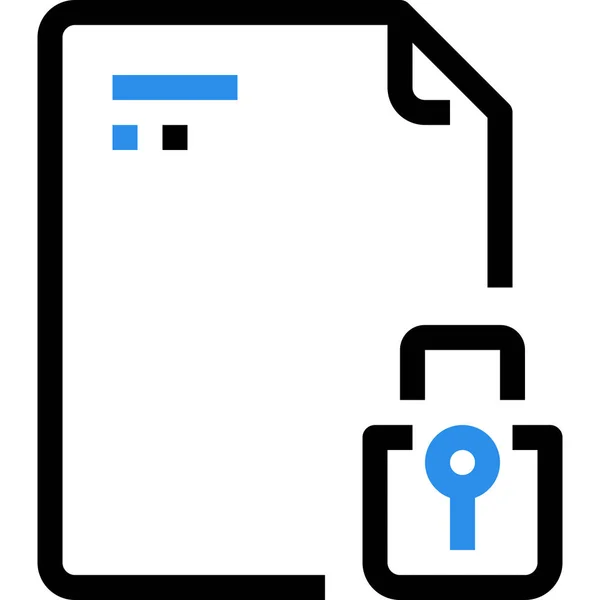 Icône Type Fichier Document Dans Style Outline — Image vectorielle