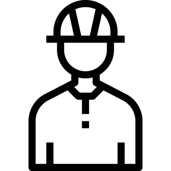 Аватар Чоловіча Ікона Людини Стилі Контур — стоковий вектор