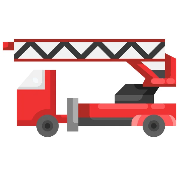 Ícone Caminhão Bombeiros Emergência Automóvel Categoria Serviços Emergência — Vetor de Stock