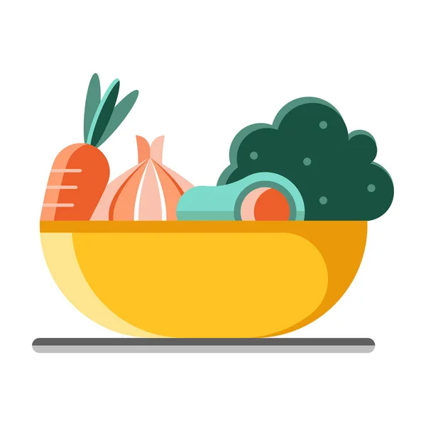 Eten Gezond Leven Pictogram Platte Stijl — Stockvector